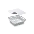 Weiteres Produktbild Schale (ALU) eckig 158 x 158 x 34 mm 560ml + Deckel [5 Sets]