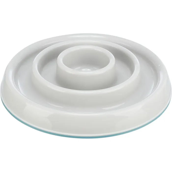 Hauptbild des Produkts Miska k pomalému krmení, design kruhy, 0,45 l/o 23 cm, plast/TPR, šedá