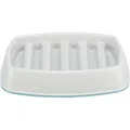 Schüssel für langsames Füttern, Gitterdesign, 0,25 l/21 × 14 cm, Kunststoff/TPR, grau