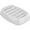 Schüssel für langsames Füttern, Gitterdesign, 0,25 l/21 × 14 cm, Kunststoff/TPR, grau