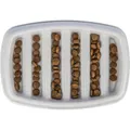 Schüssel für langsames Füttern, Gitterdesign, 0,25 l/21 × 14 cm, Kunststoff/TPR, grau