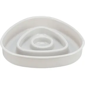 Schüssel für langsames Füttern, Dreiecksdesign, 0,35 l/15 × 15 cm, Kunststoff/TPR, grau