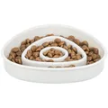 Schüssel für langsames Füttern, Dreiecksdesign, 0,35 l/15 × 15 cm, Kunststoff/TPR, grau