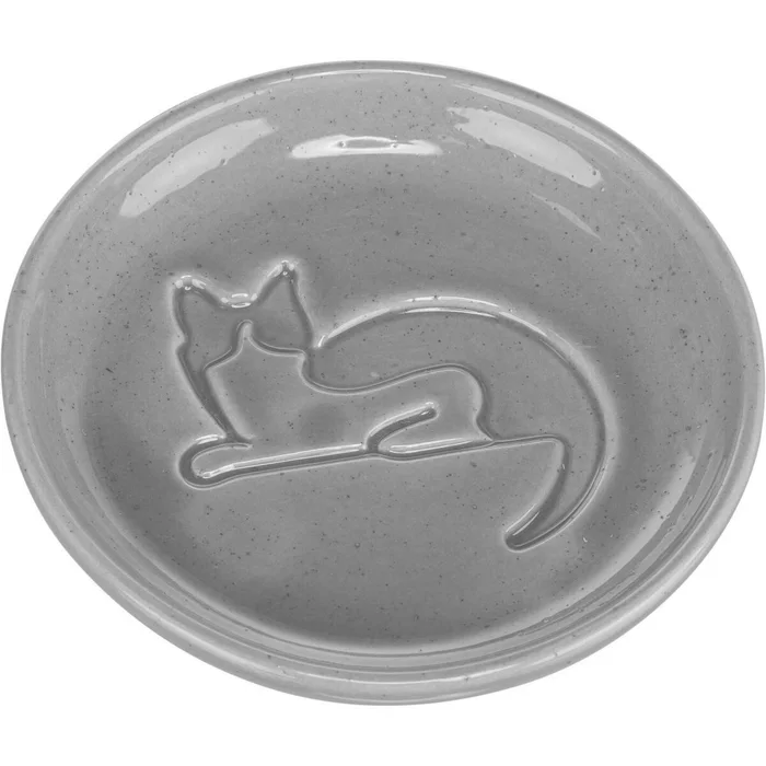 Hauptbild des Produkts Miska keramická, vytlačená kočka, 0,15 l/ 14,5 cm, zelená