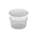 Rundbecher (PP) klar 250ml + Deckel [250 Sets]