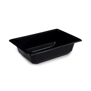 Suppenschüssel (PP) eckig schwarz 178 x 127 x 50 mm 600ml [100 Stück] - verschließbar