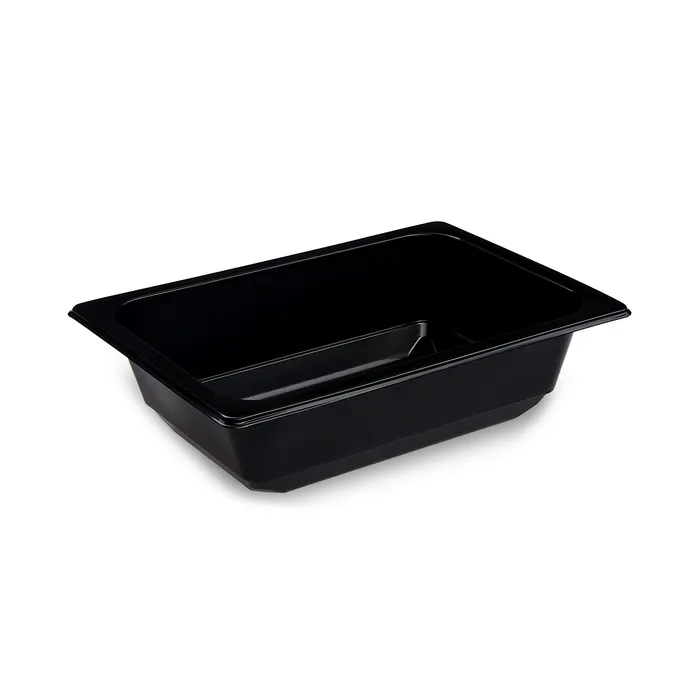 Hauptbild des Produkts Miska na polévku (PP) hranatá černá 178 x 127 x 50 mm 600ml [100 ks] - zatavovací
