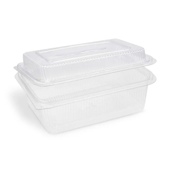 Hauptbild des Produkts Miska (rPET) s víčkem hranatá průhledná 1500 + 450 ml [50 ks]