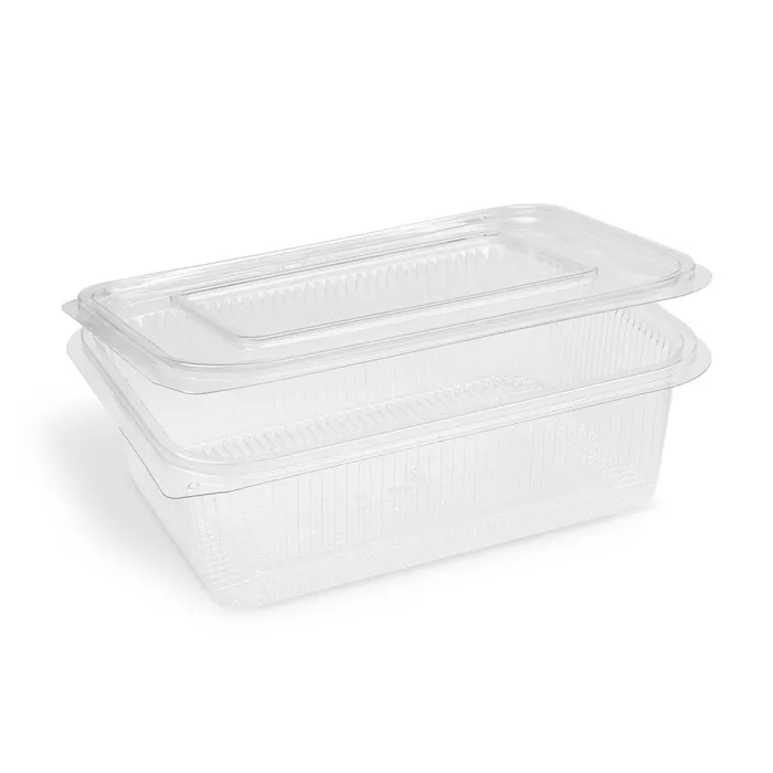 Hauptbild des Produkts Miska (rPET) s víčkem hranatá průhledná 1500ml [50 ks]