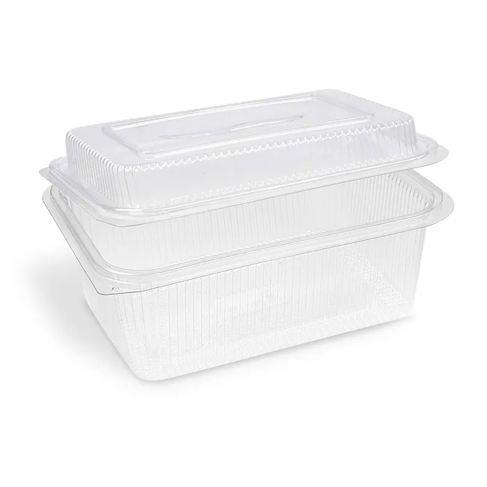 Hauptbild des Produkts Miska (rPET) s víčkem hranatá průhledná 2000 + 450 ml [50 ks]