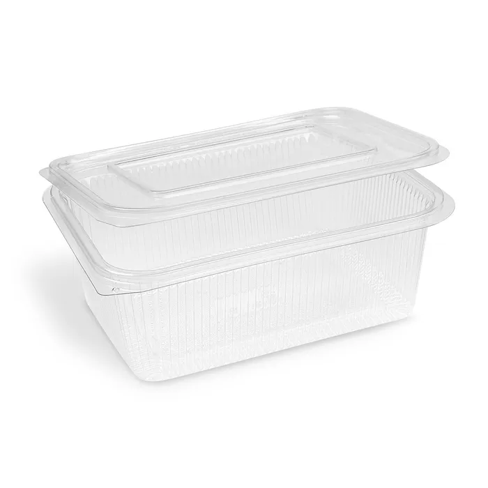 Hauptbild des Produkts Miska (rPET) s víčkem hranatá průhledná 2000ml [50 ks]