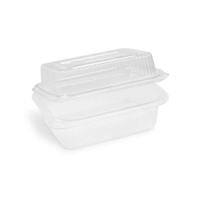 Hauptbild des Produkts Miska (rPET) s víčkem hranatá průhledná 750 + 400 ml [50 ks]