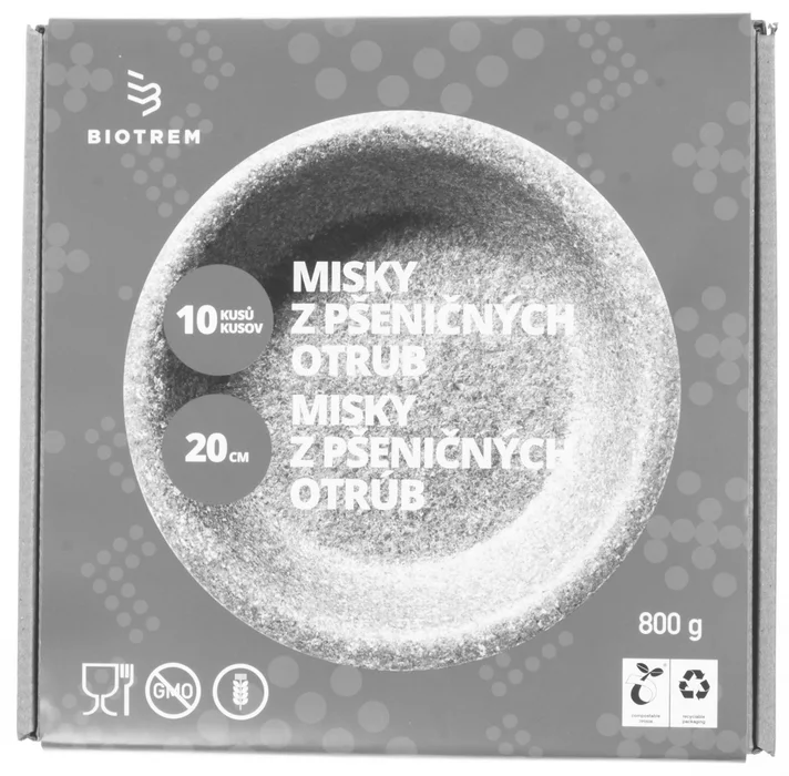 Hauptbild des Produkts Miska z pšeničných otrub 20cm BIO [10 ks]
