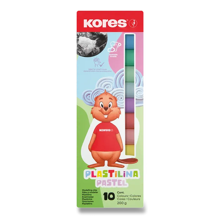 Hauptbild des Produkts Modelína Kores Pastel 10 barev, v krabičce 200 g