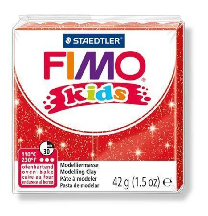 Hauptbild des Produkts Modelovací hmota Fimo kids 42g červená se třpytkami