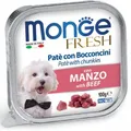 MONGE FRESH - Pastete und Stücke mit Rindfleisch 100 g für Hunde
