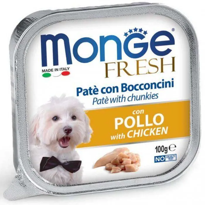 Hauptbild des Produkts MONGE FRESH - paštika a kousky s kuřecím 100 g pro psy