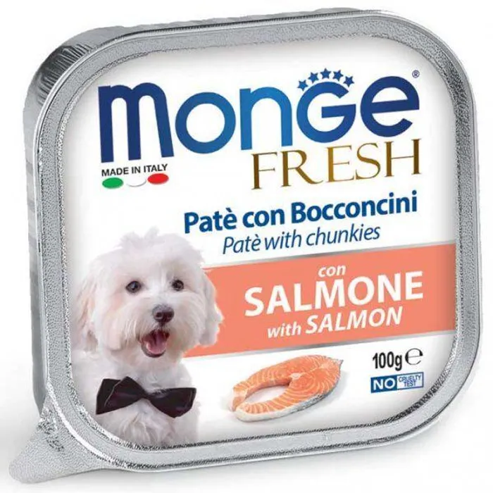 Hauptbild des Produkts MONGE FRESH - paštika a kousky s lososem 100 g pro psy