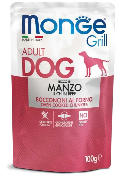 Hauptbild des Produkts MONGE GRILL kapsička s hovězím masem pro psy 100 g