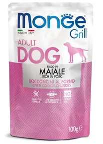 MONGE GRILL Beutel mit Schweinefleisch für Hunde 100 g