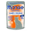 MONGE NATURAL Taschenthunfisch in Gelee mit Lachs für Katzen 80 g