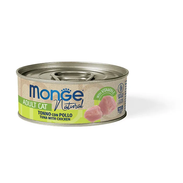 Hauptbild des Produkts MONGE NATURAL kousky tuňáka s kuřecím masem pro kočky 80 g