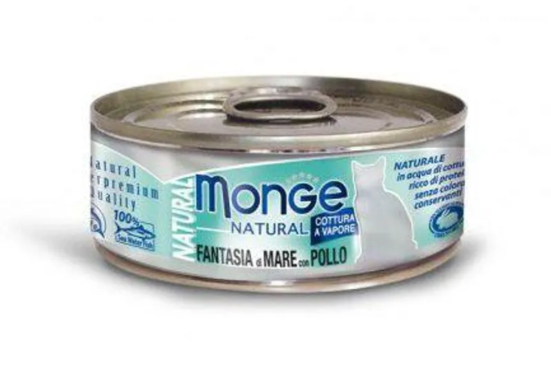 Hauptbild des Produkts MONGE NATURAL mořské plody s kuřecím masem pro kočky 80 g