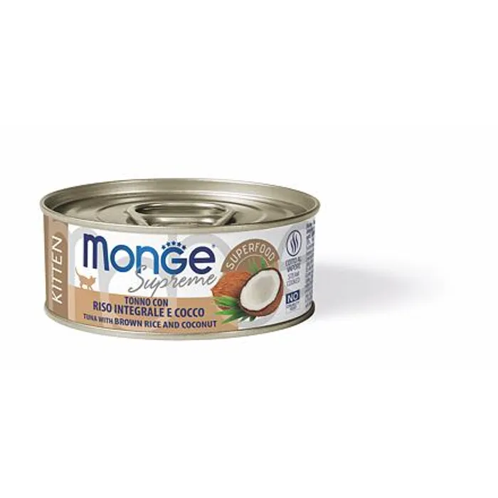 Hauptbild des Produkts MONGE SUPREME KITTEN tuňák s hnědou rýží a kokosem pro kočky 80 g