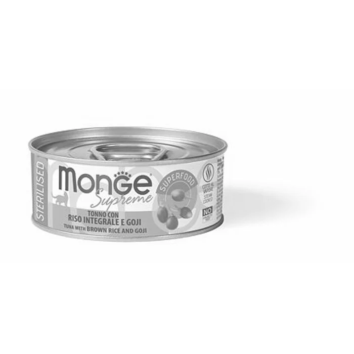 Hauptbild des Produkts MONGE SUPREME STERILISED tuňák s hnědou rýží a goji pro kočky 80 g