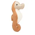 Mořský koník, 23 cm, robustní kožená hračka / aport, HIPHOP DOG, krémová/hořčicová
