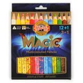 Mehrfarbige Buntstifte „Magic 3408“, Set mit verschiedenen Farben 12+1, dreikantig, KOH-I-NOOR