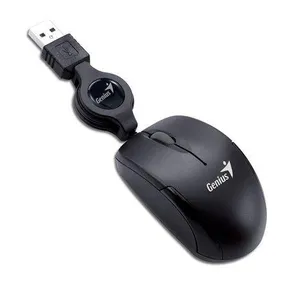Maus, verkabelt, optisch, klein, USB, GENIUS "Micro Traveler", schwarz