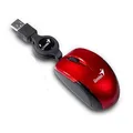 Genius Maus Micro Traveler V2, 1200DPI, optisch, 3Tas., USB verdrahtet, rot, Micro