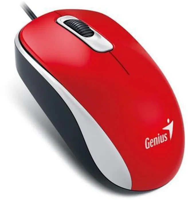 Hauptbild des Produkts Myš, drátová, optická, standardní velikost, USB, GENIUS "DX-110", červená
