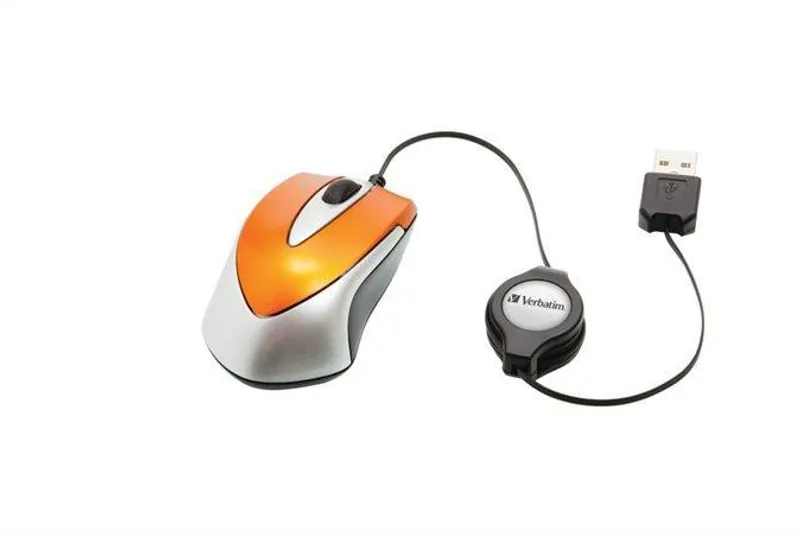 Hauptbild des Produkts Myš "Go Mini", stříbrná-karibská modř, drátová, optická, malá, VERBATIM