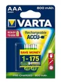 Akku, AAA (Mikrostift), 2x800 mAh, vorgeladen, VARTA „Longlife Accu“