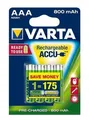 Akku, AAA (Mikrostift), 4x800 mAh, vorgeladen, VARTA „Longlife Accu“