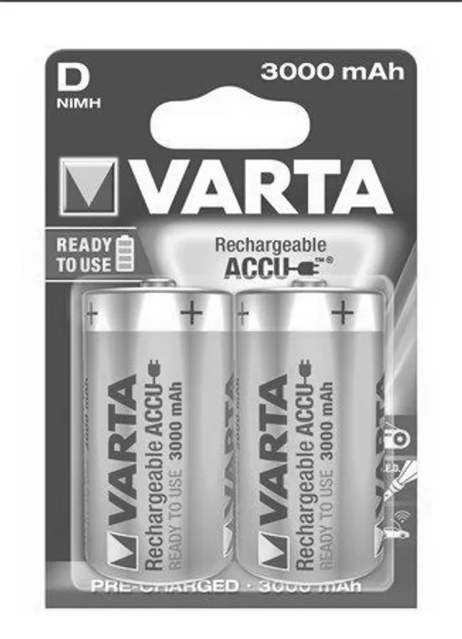 Hauptbild des Produkts Nabíjecí baterie, D (velký monočlánek), 2x3000 mAh, přednabité, VARTA "Power Accu"