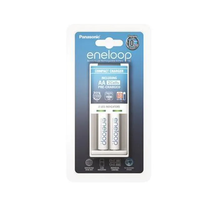 Hauptbild des Produkts Nabíječka baterií, AA, + 2xAA, časovač, PANASONIC "Eneloop"