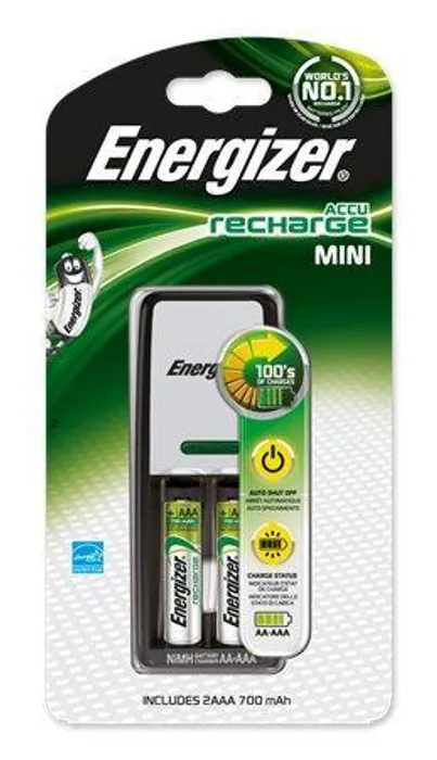Hauptbild des Produkts Nabíječka baterií, AA/AAA, 2x700 mAh AAA, ENERGIZER "Mini"