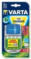 Batterieladegerät, AA/AAA, 4x2700 mAh AA, KFZ-Steckdose, LCD-Display, VARTA