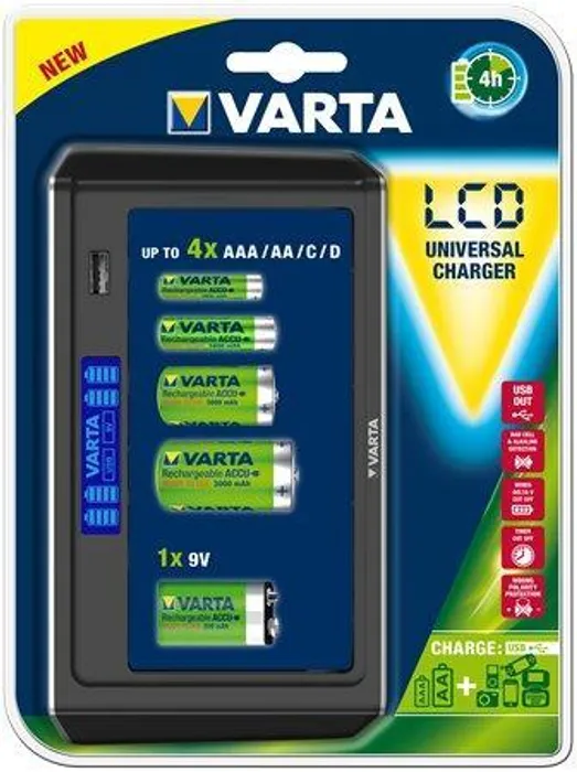 Hauptbild des Produkts Nabíječka baterií, univerzální, AA/AAA/C/D/9V, VARTA