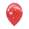 Luftballon Herzen weiß/rot durchmesser 30cm `L` [100 St.]