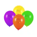 Luftballon HAPPY BIRTHDAY bunt gemischt durchmesser 25cm `M` [100 St.]