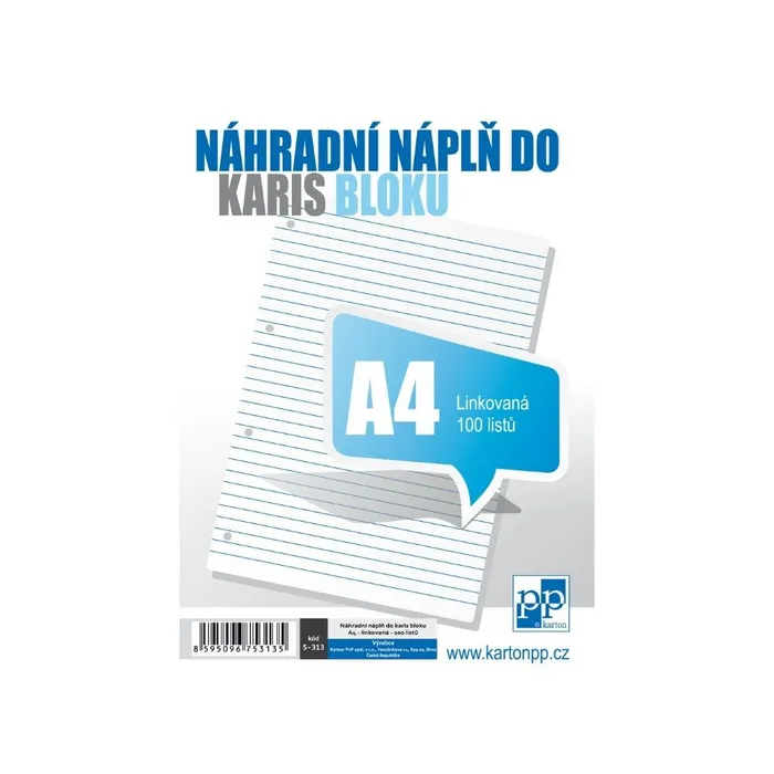 Hauptbild des Produkts Náhradní náplň do KARIS A4 100 listů, linka