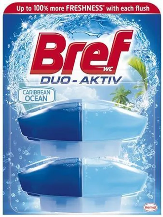 Hauptbild des Produkts Náhradní náplň do WC bloku "Duo Aktiv", oceán, gel, 2 x 50ml, BREF