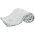 NANDO Fleecedecke mit hohem Flor – hellgrau 75 x 50 cm