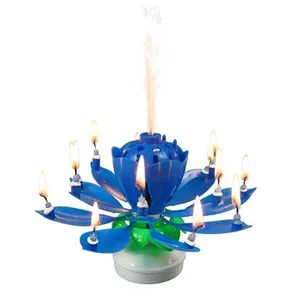 Geburtstagskerze mit Melodie, blau [1 Stk]