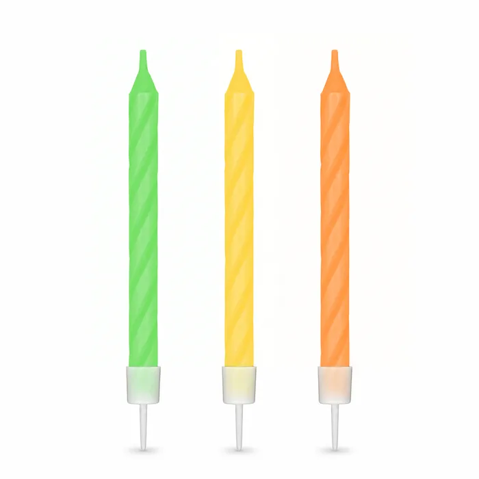 Hauptbild des Produkts Narozeninová svíčka se stojánkem neon Ø5 x 60 mm [12 ks]