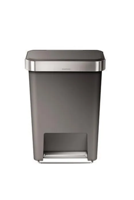Hauptbild des Produkts Nášlapný odpakový koš, šedá, 45 l, plast, SIMPLEHUMAN
